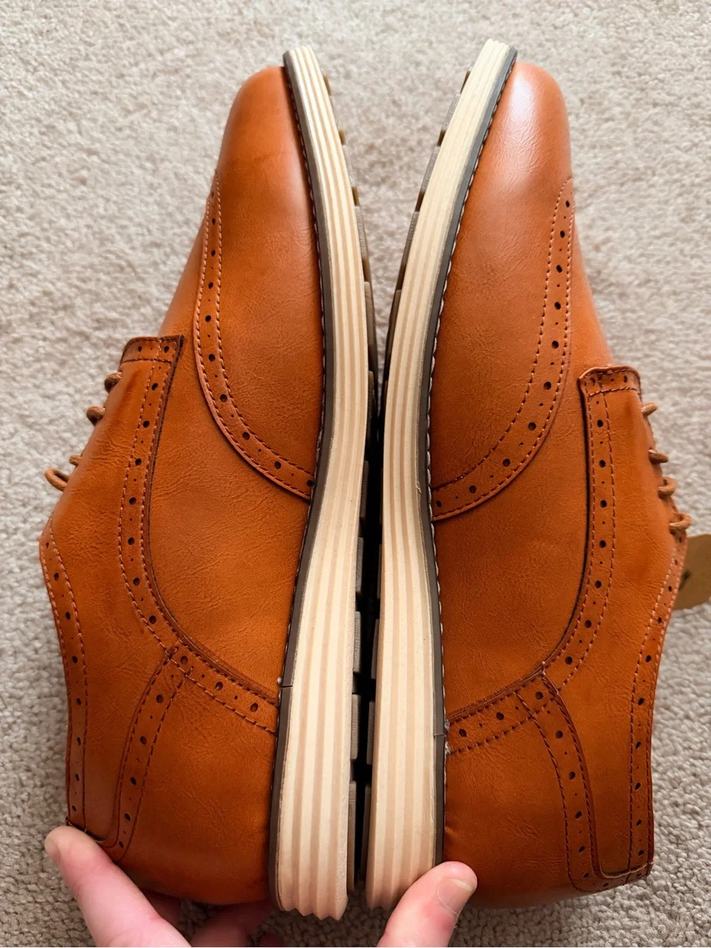 NWT Men’s Vostey Milan Oxford Dress Shoes Size 12 - Cognac